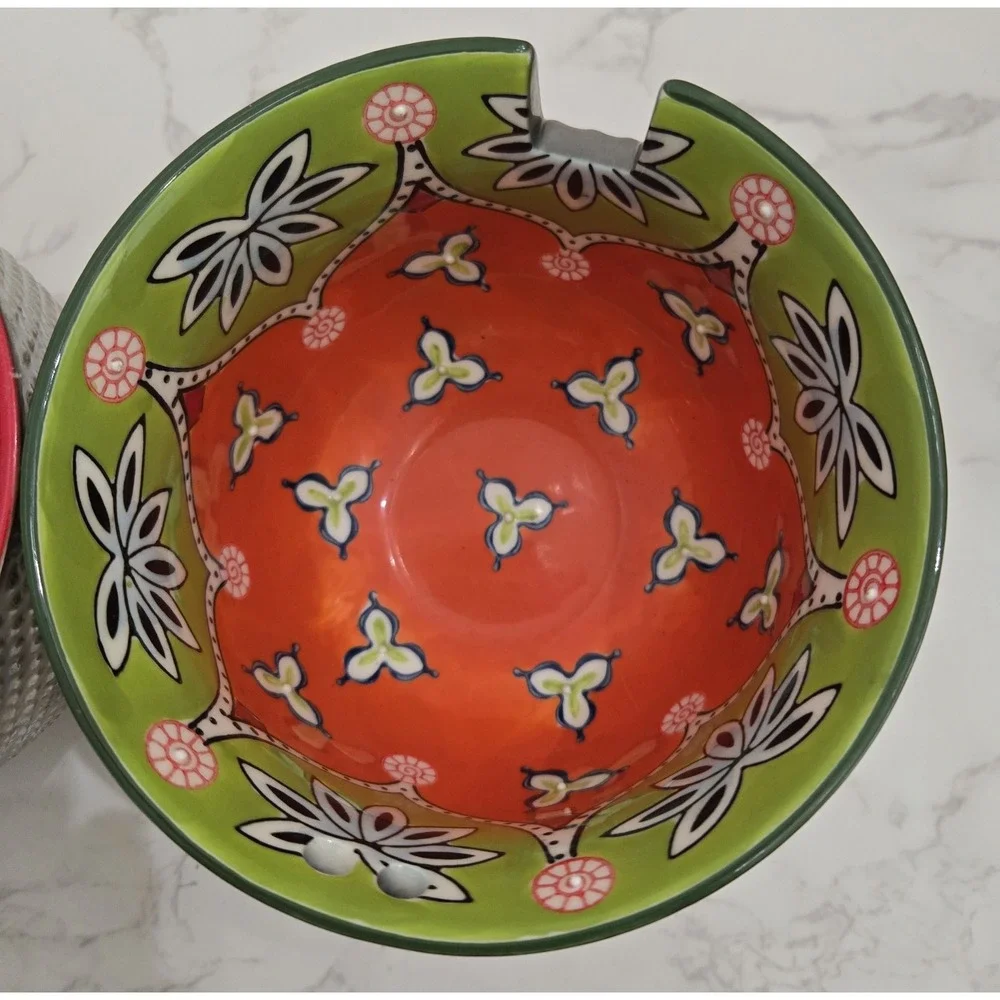 Ramon Noodle‎ Bowls 2 Asian Style Ceramic Gold And Red